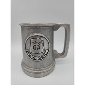 Vintage Wilton RWP The Koran Club  Al Koran Pewter Mug Tankard Stein Engraved